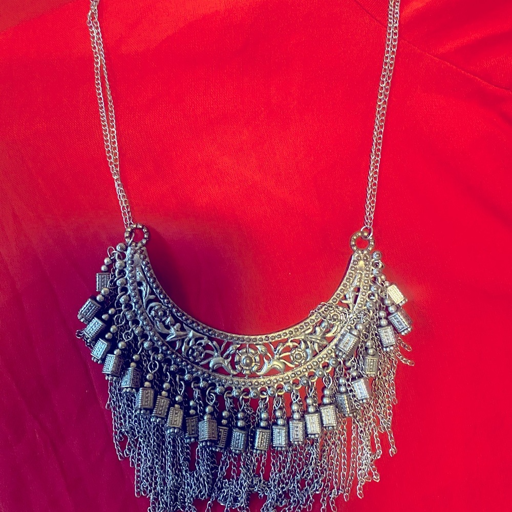 Beautiful Indian oxidised metal necklace